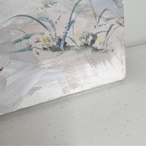 Vintage Original Beachscape by Artist John Szekes 20 x 16 Unsigned Incomplete - Picture 5 of 11